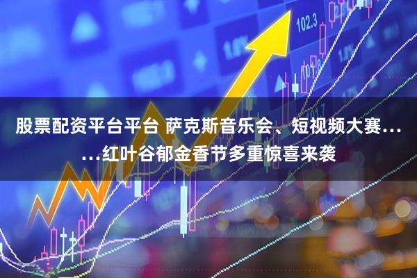 股票配资平台平台 萨克斯音乐会、短视频大赛……红叶谷郁金香节多重惊喜来袭